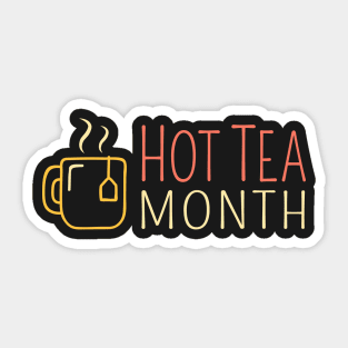 Hot Tea Month Sticker